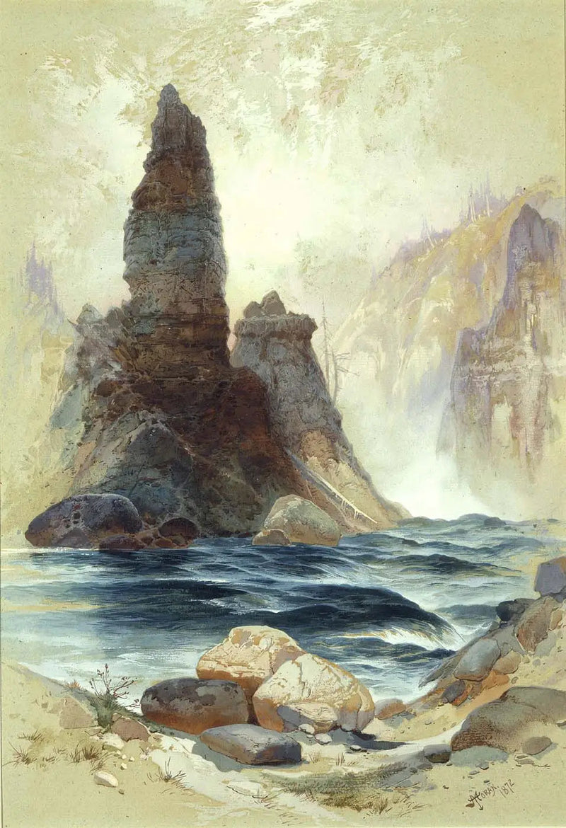 Yläpuolella Towerin vesiputouksia, Yellowstone - Thomas Moran