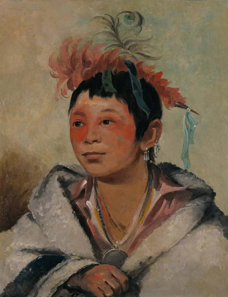Aú-nah-kwet-to-hau-páy-o, Se, joka istuu pilvissä, poika - George Catlin