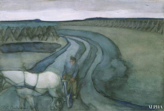 Au travail dans les champs - Mondrian - Reproductions de tableaux et peintures haut de gamme