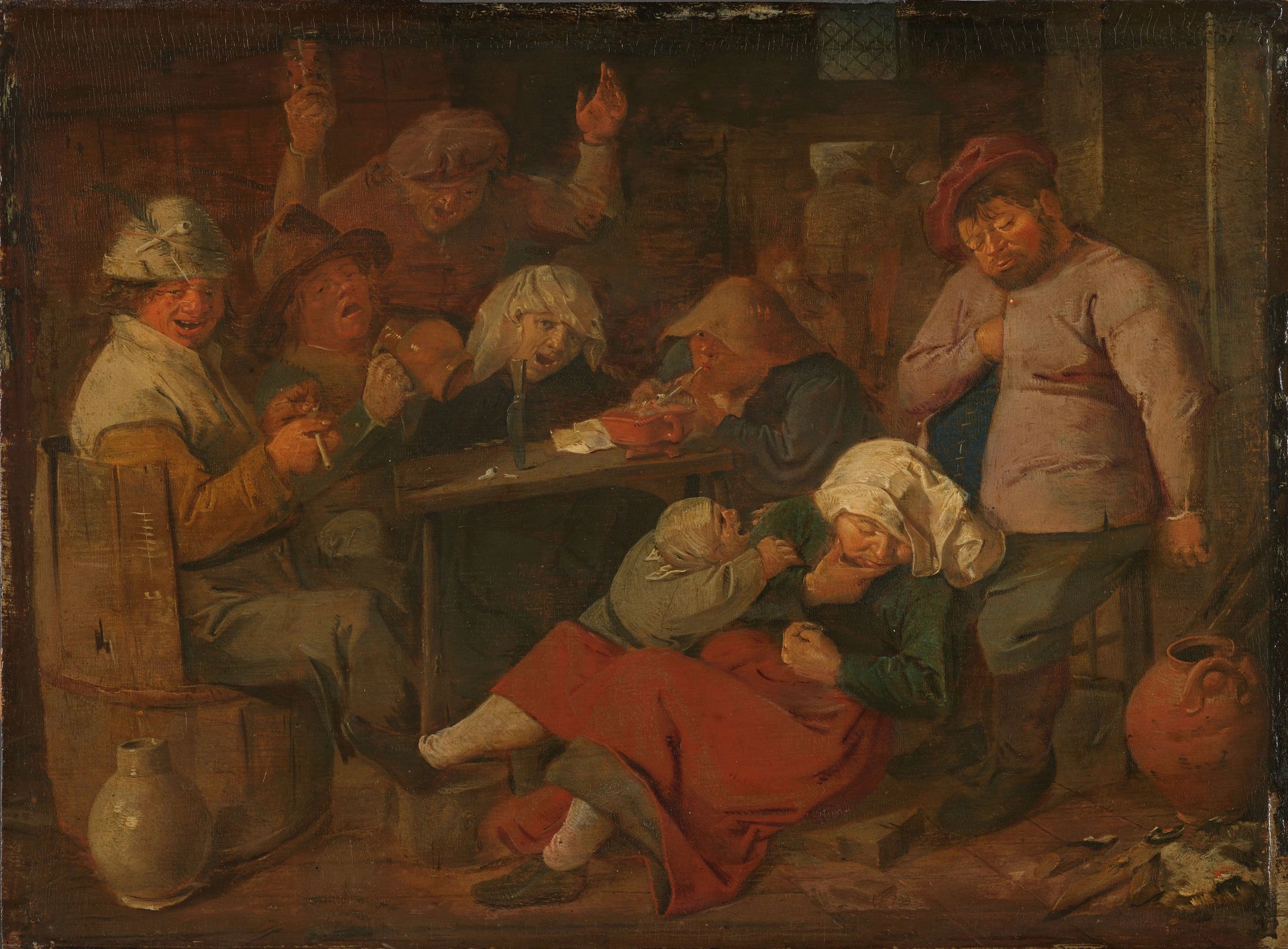 Auberge avec des paysans ivres - Adriaen Brouwer