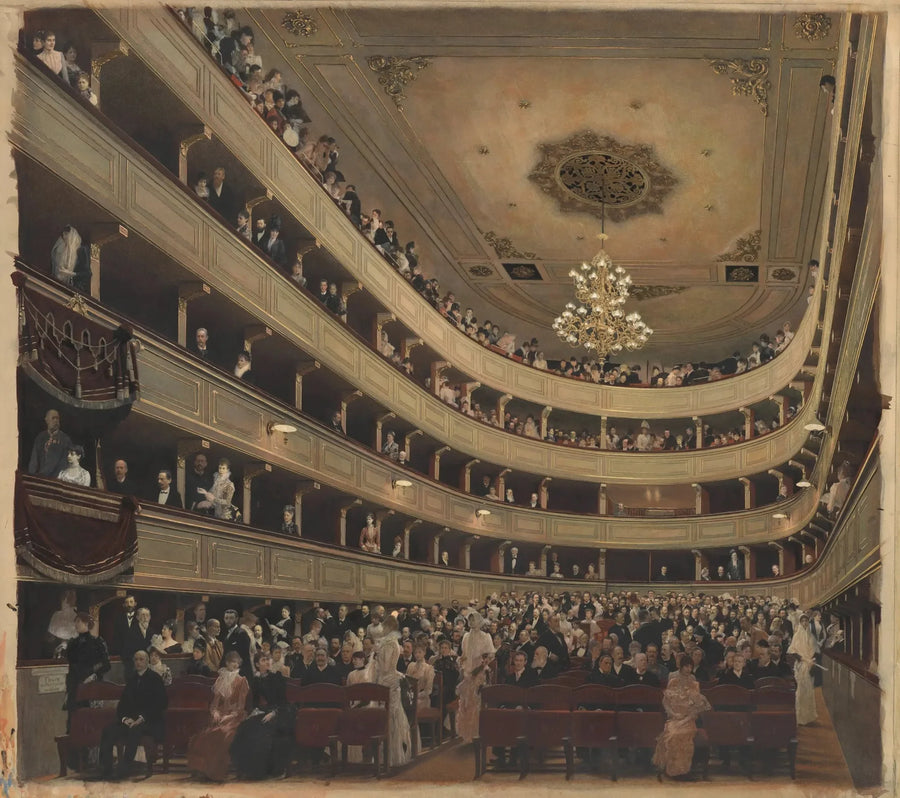 Vanhan Burgtheaterin auditorio - Gustav Klimt