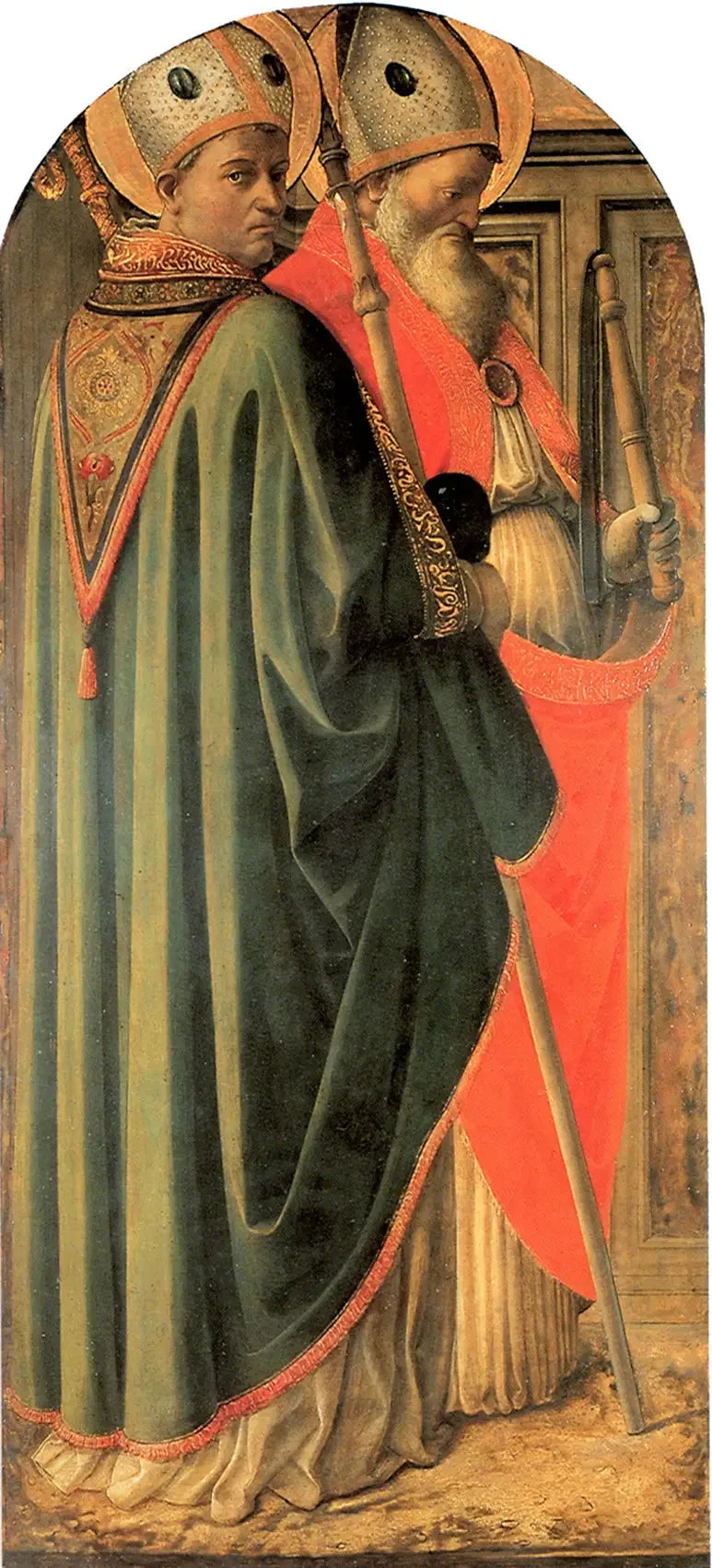Augustinus ja Ambrosius, kirkon lääkärit - Fra Filippo Lippi