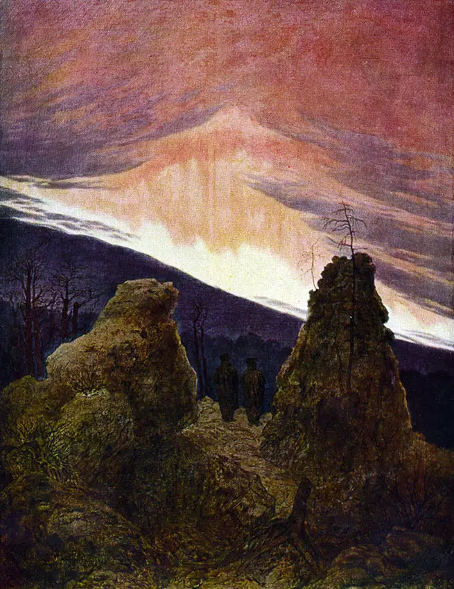 Reproduction du tableau « Aurores boréales - Caspar David Friedrich » par Alpha Reproduction en peinture à l’huile