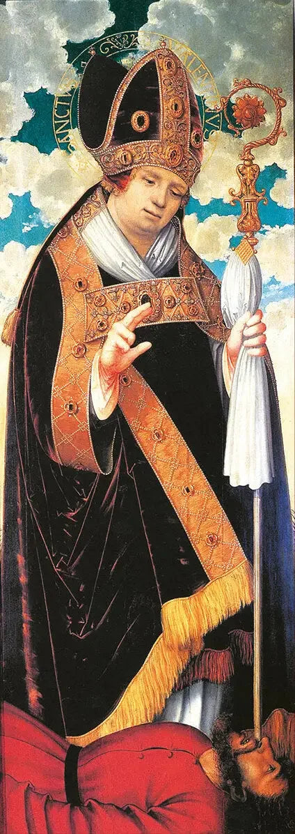 Autel de la Madeleine : Pyhä Valentinus [kiinteä siipinen kyltti] - Lucas Cranach vanhempi