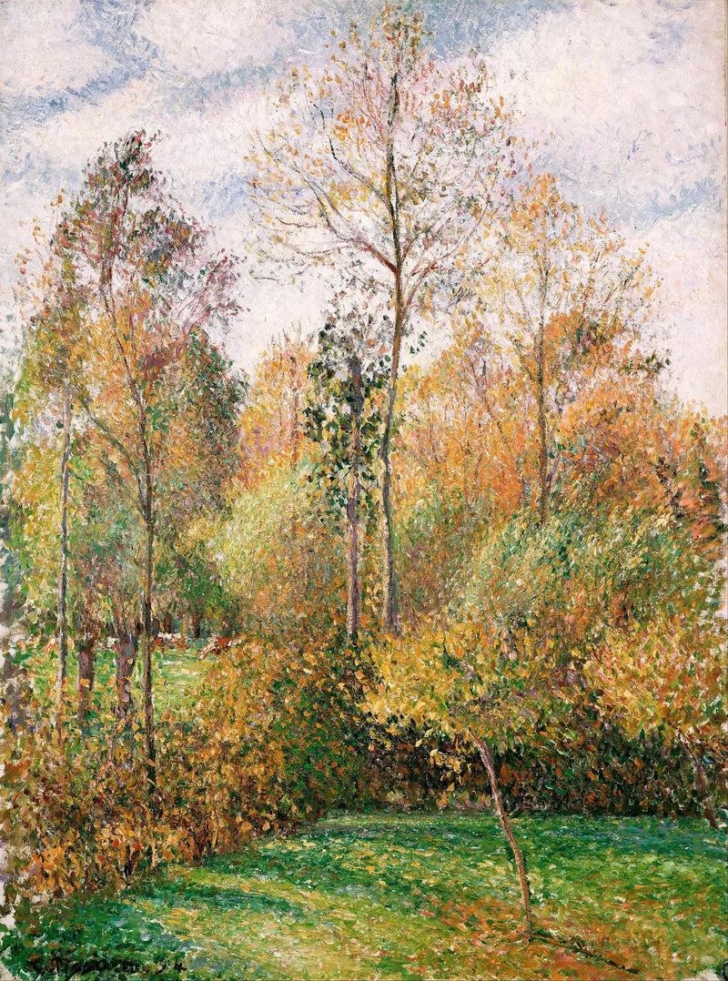Syksy, Poplarit, Éragny - Camille Pissarro