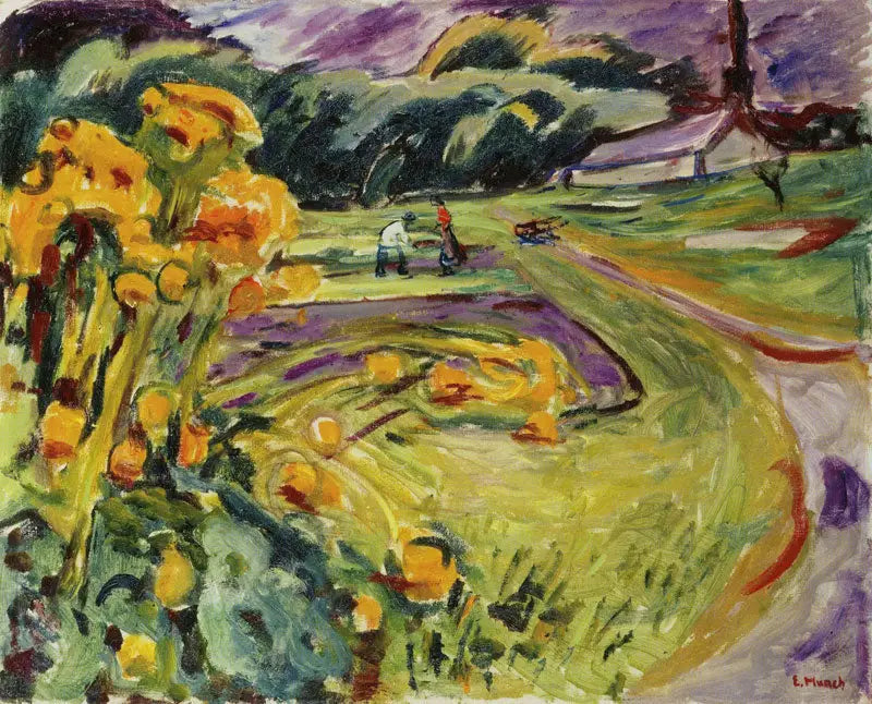 Syksy kasvihuoneen lähellä - Edvard Munch