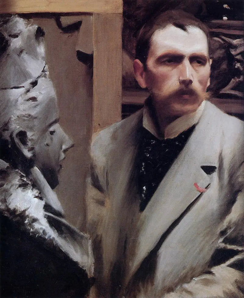 Itsekuva 1889 teoksen Anders Zorn -ilta Anders Zorn