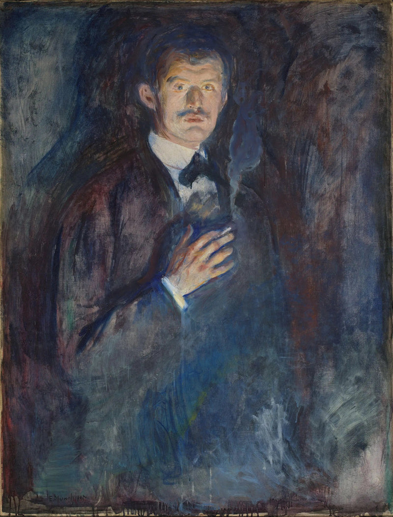 Itsepotretti savukkeella - Edvard Munch