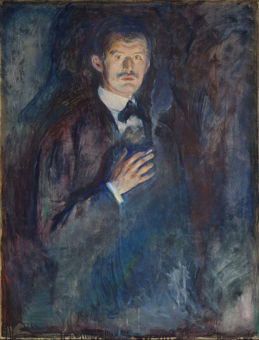 Itsepotretti savukkeella - Edvard Munch
