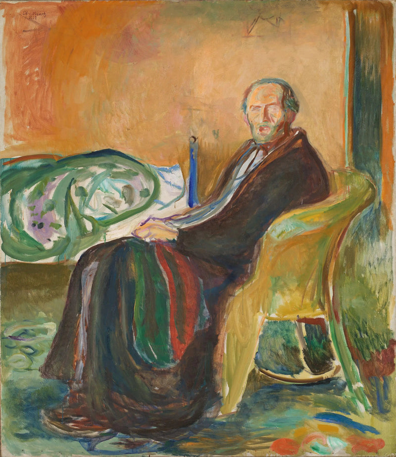 Itsepotretti espanjantaudin aikaan - Edvard Munch