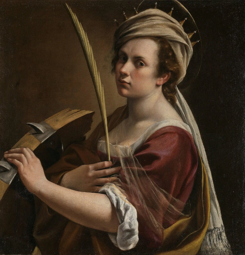 Itsekuva Sainte Catherine Aleksandriasta - Artemisia Gentileschi