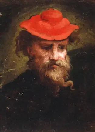 Itsekuvaelma punaisessa beretassa - Parmigianino