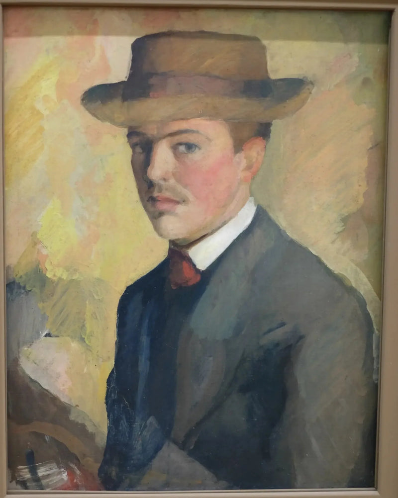 Itseportraietti hatussa - August Macke