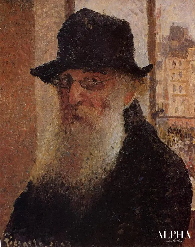 Autoportrait au chapeau - Camille Pissarro - Reproductions de tableaux et peintures haut de gamme