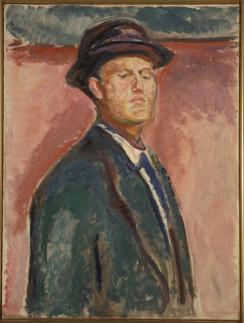 Itsepotretti hatulla - Edvard Munch