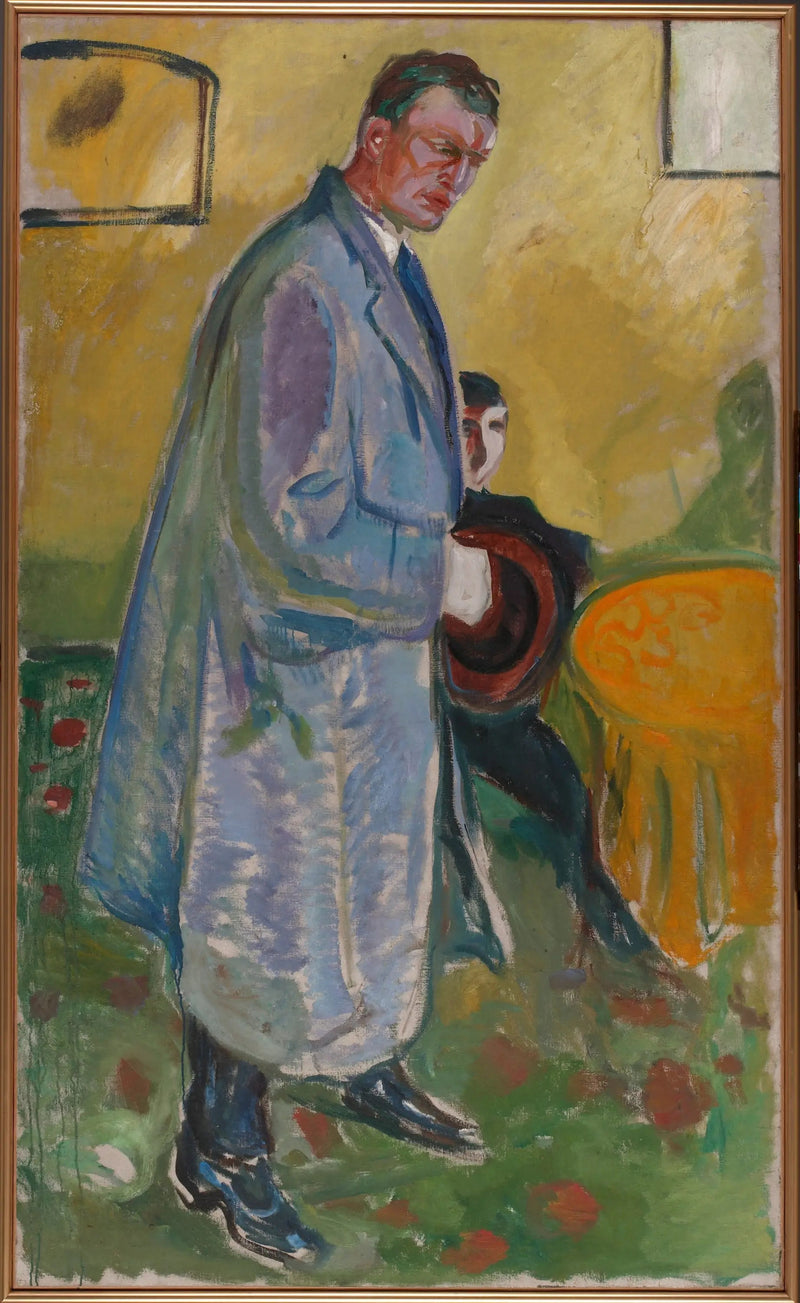 Itseportraietti hattu päässä ja päällystakissa - Edvard Munch
