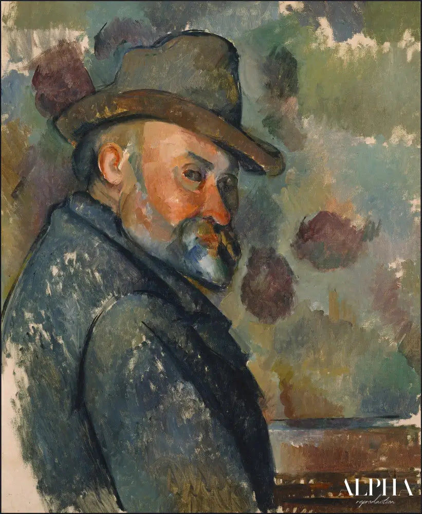 Autoportrait au chapeau - Paul Cézanne - Reproductions de tableaux et peintures haut de gamme