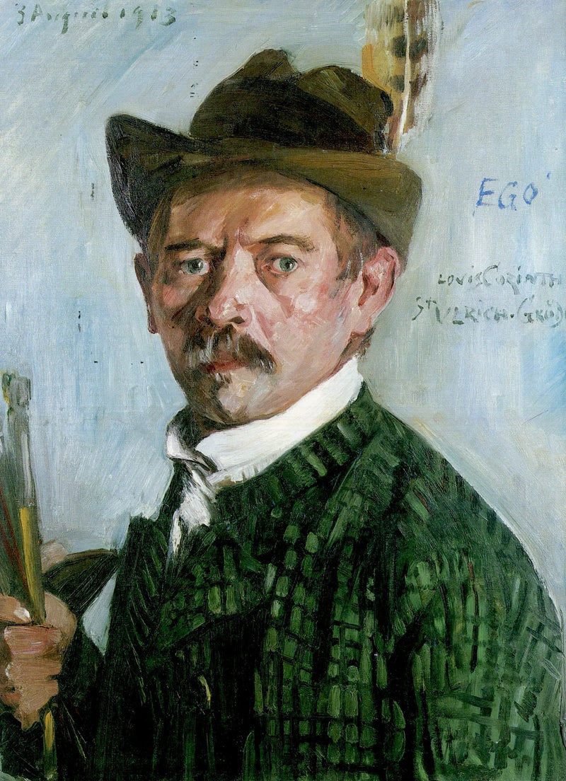 Omakuva tirolilaisessa hatussa - Lovis Corinth