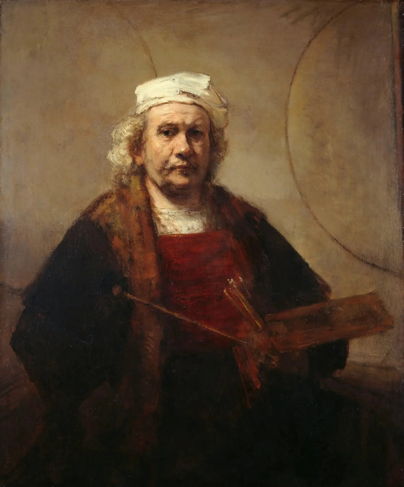 Itsepotretti kahdella ympyrällä - Rembrandt