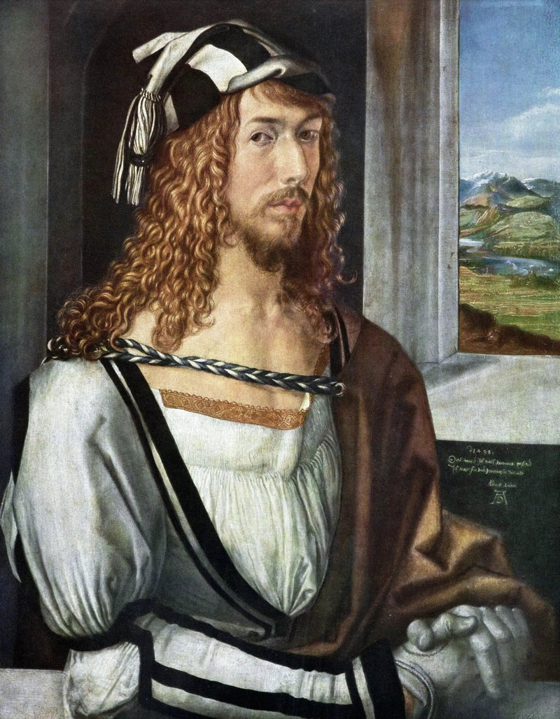 Itsekuvaus käsineissä - Albrecht Dürer