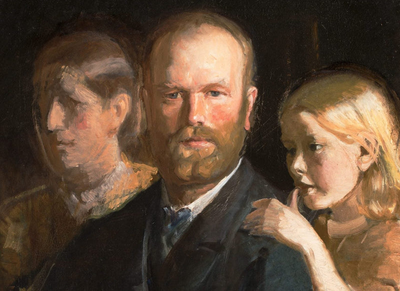 Omakuva Anna ja Helga Ancherin kanssa - Michael Peter Ancher