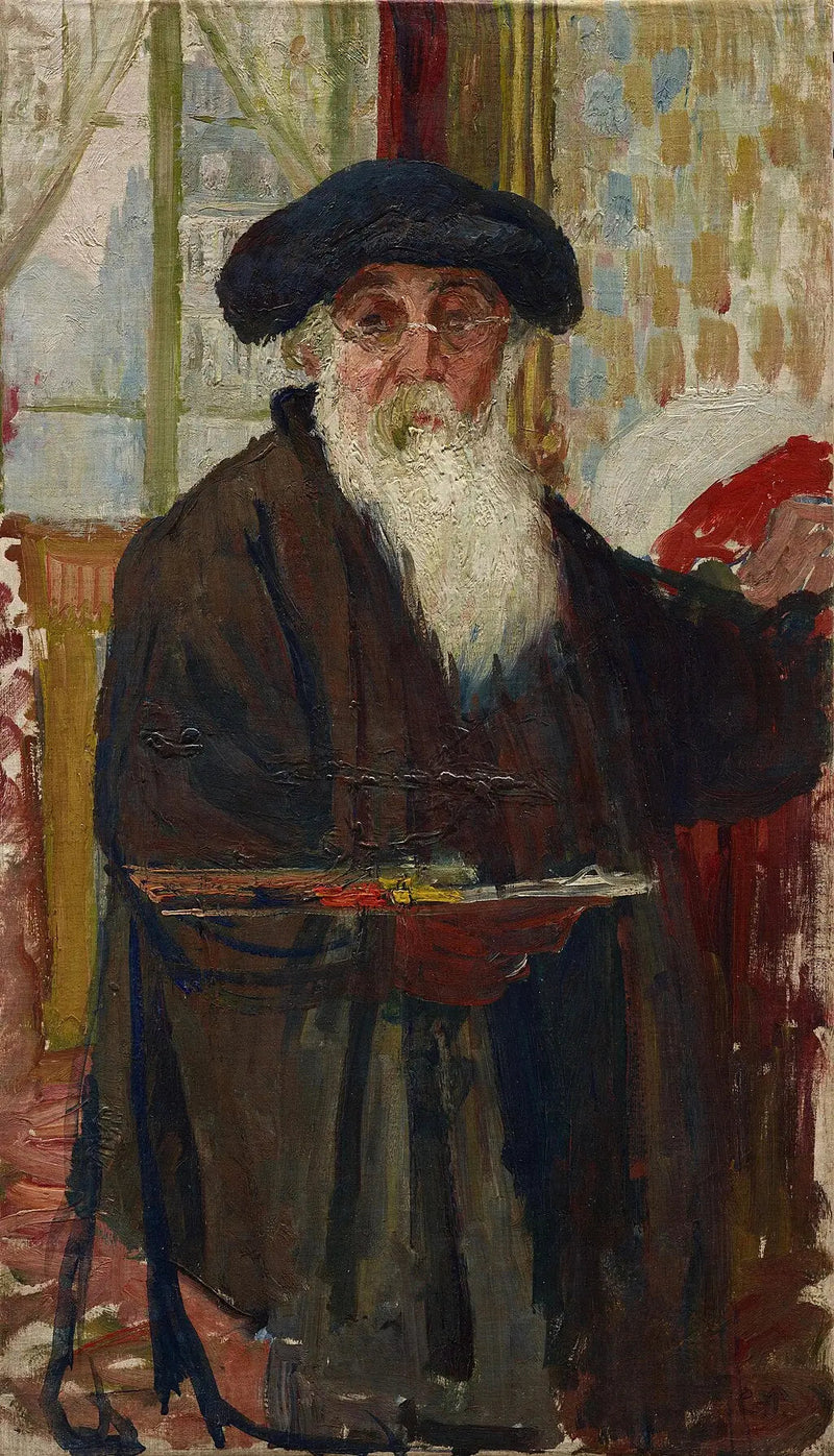 Itsepotretti paletin kanssa - Camille Pissarro