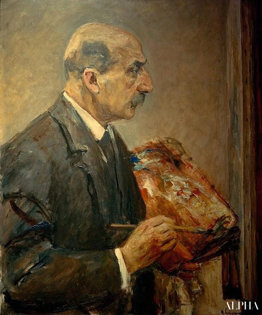Autoportrait avec palette - Max Liebermann - Reproductions de tableaux et peintures haut de gamme