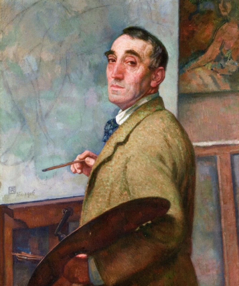 Itsekuvaus paletilla - Théodore van Rysselberghe