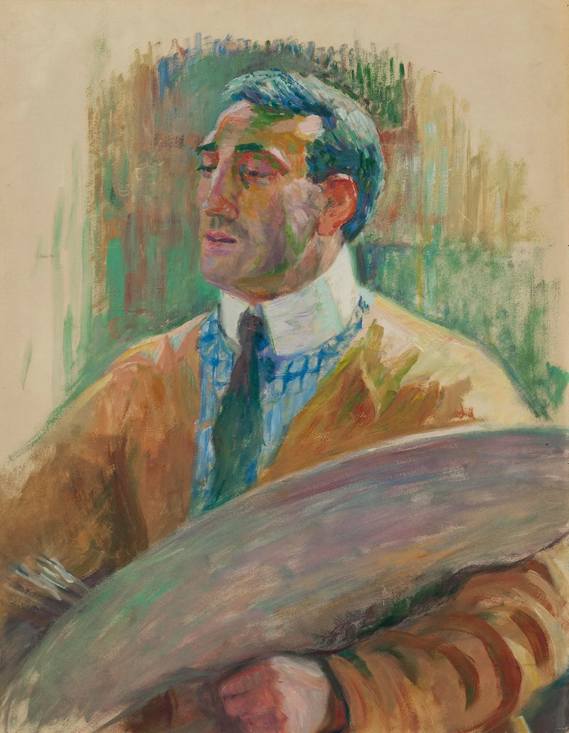 Itsekuvaus paletilla - Théodore van Rysselberghe