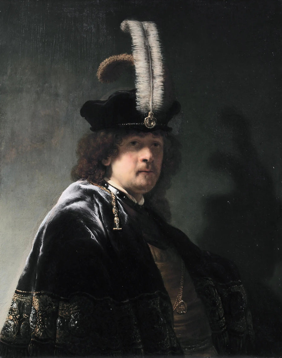 Itsensä kuva höyhenhatussa - Rembrandt