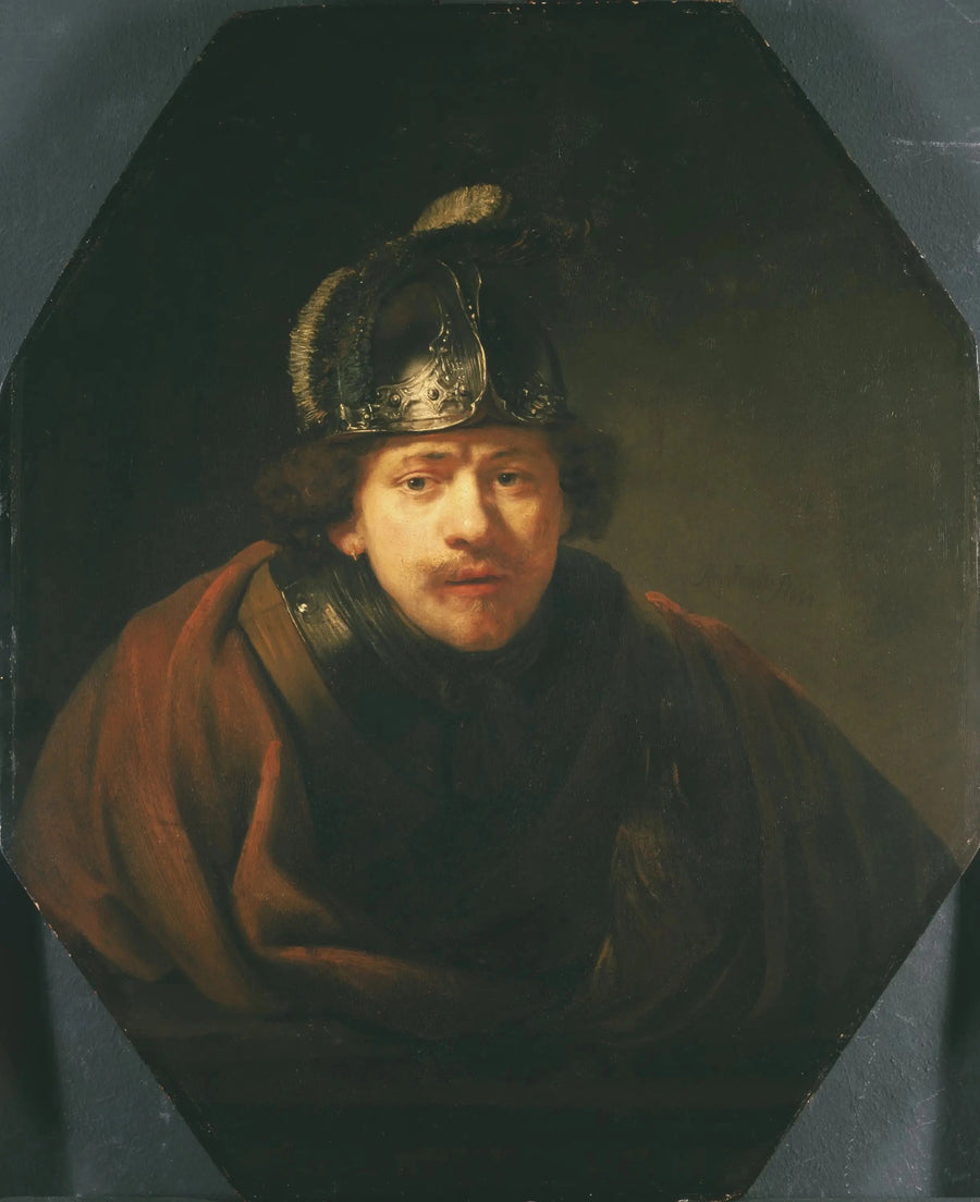 Itsensä kuva kypärässä - Rembrandt