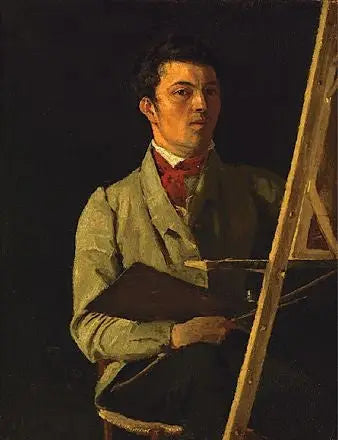 Itsekuva, Corot hänen ateljeessaan - Jean-Baptiste Camille Corot