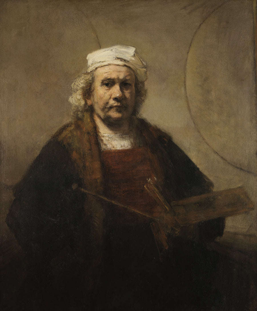 Itsepotretti kahdella ympyrällä - Rembrandt