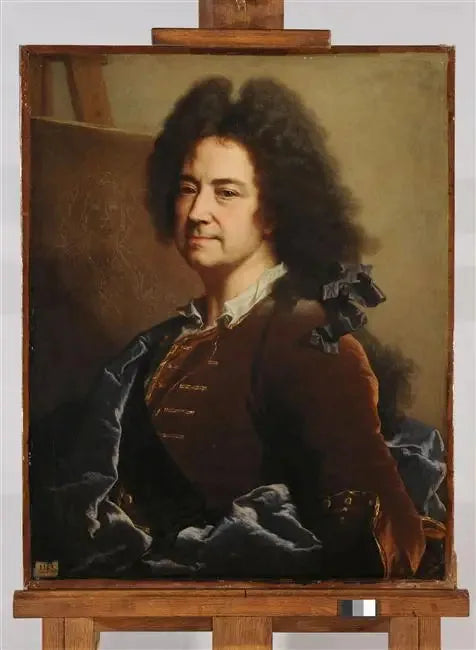 Itsekuva ennen Maria Serra -muotokuvan luonnosta - Hyacinthe Rigaud