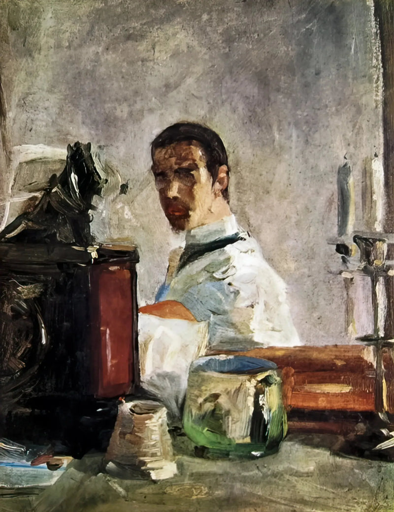 Itsepotretti peilin edessä - Henri de Toulouse-Lautrec
