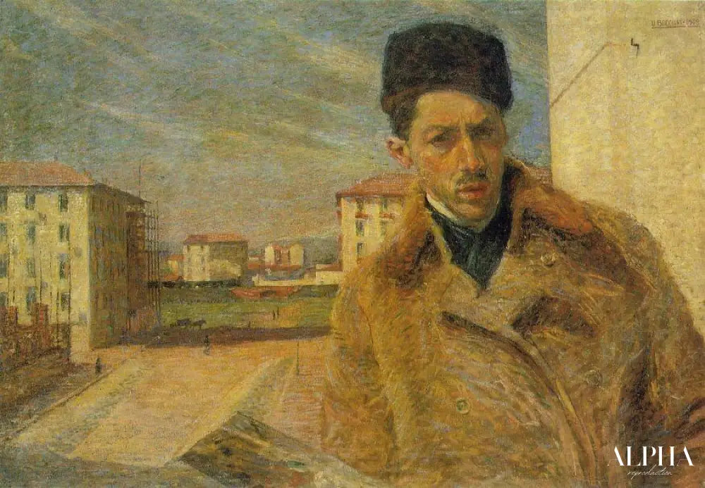 Autoportrait d'Umberto Boccioni - Reproductions de tableaux et peintures haut de gamme