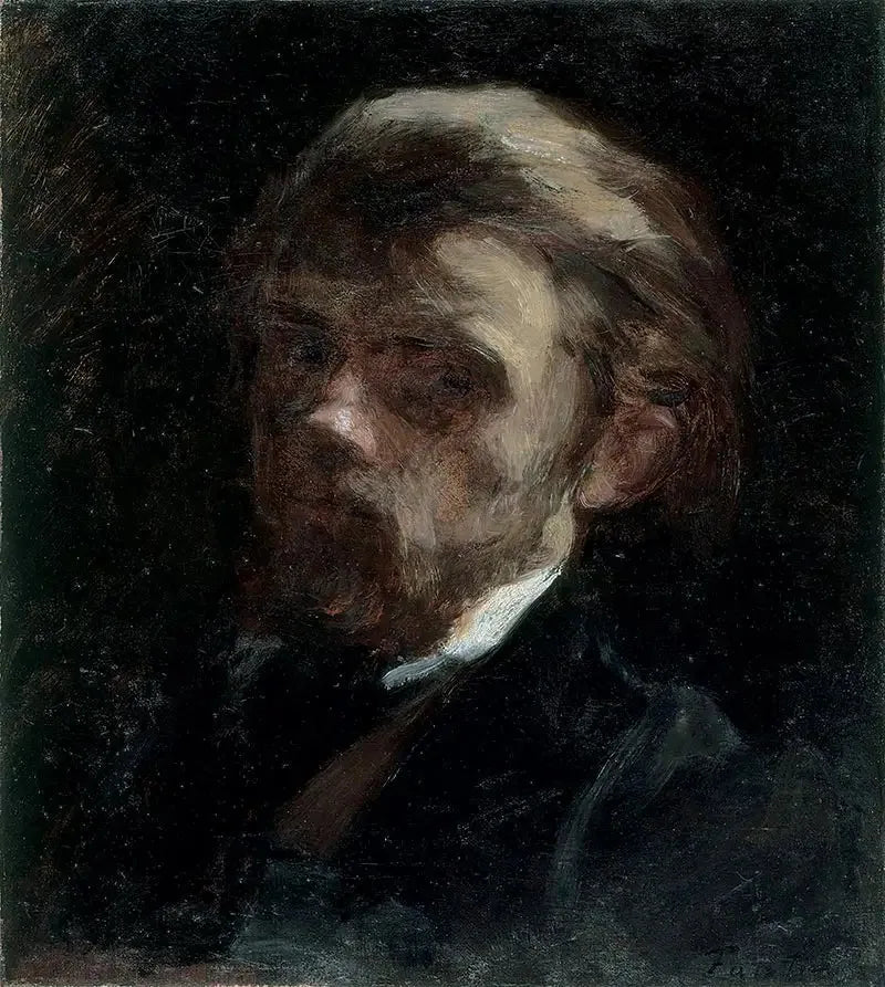 Itsekuvaus puolilähikuvassa, kolmesta neljään vasemmalle - Henri Fantin-Latour