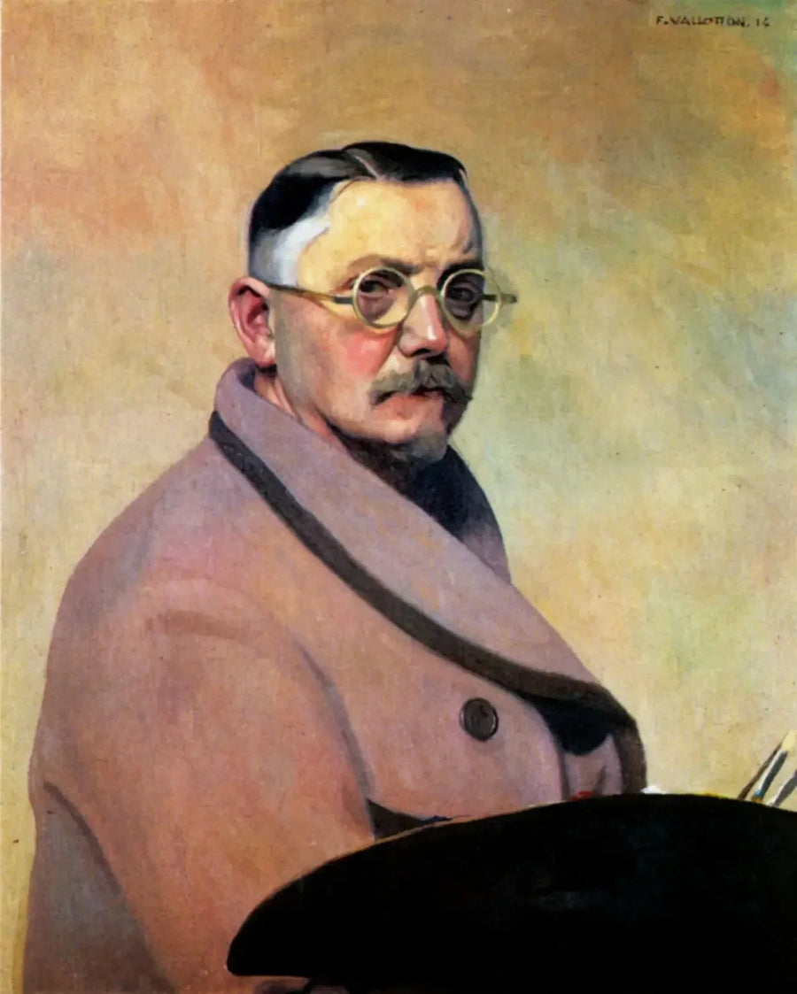 Itsekuvaus kylpytakissa - Félix Vallotton