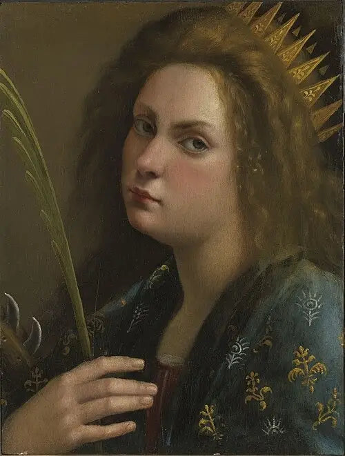 Itsekuvaus Pyhänä Katariinana Aleksandriasta - Artemisia Gentileschi