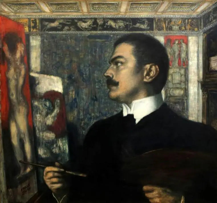 Itsepotretti studiossa - Franz Von Stuck