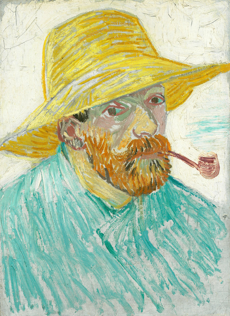 Itseportraiitti olkihatussa ja piipussa - Vincent van Gogh