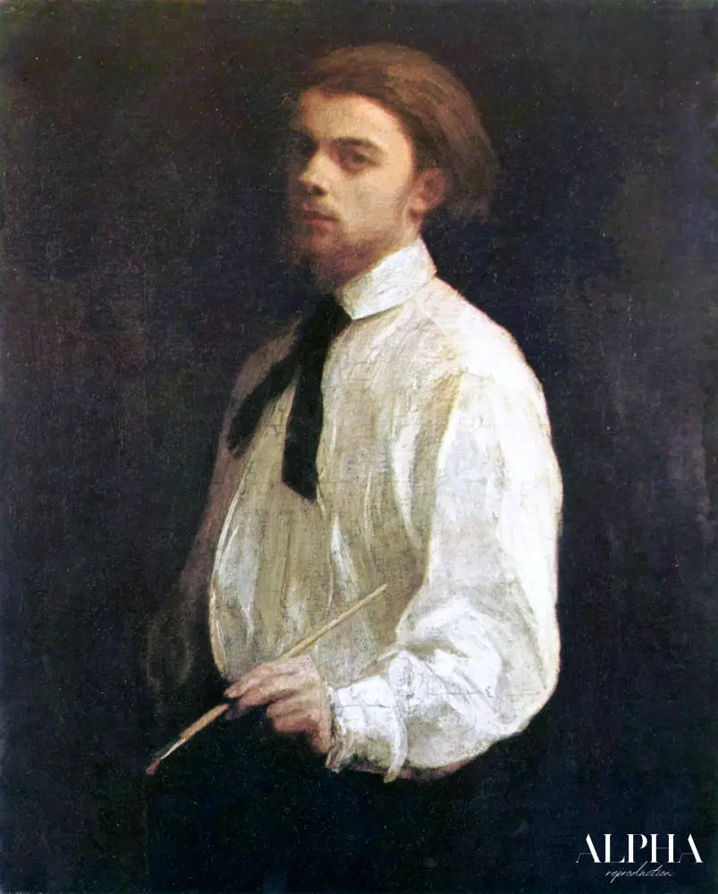 Autoportrait. Portrait de l'artiste âgé de 23 ans - Henri Fantin-Latour - Reproductions de tableaux et peintures haut de gamme