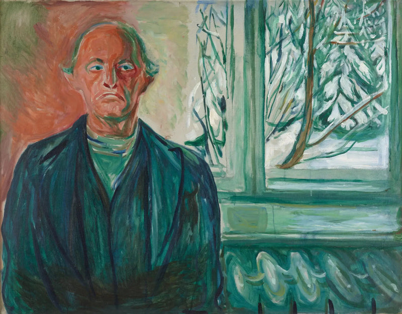 Itseportrai ikkuna vieressä - Edvard Munch