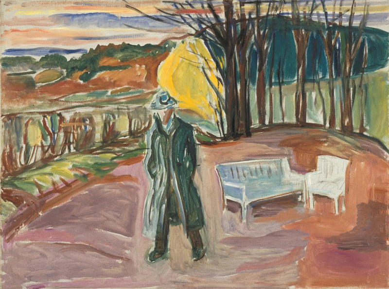 Itseportrai lähellä pergolaa - Edvard Munch