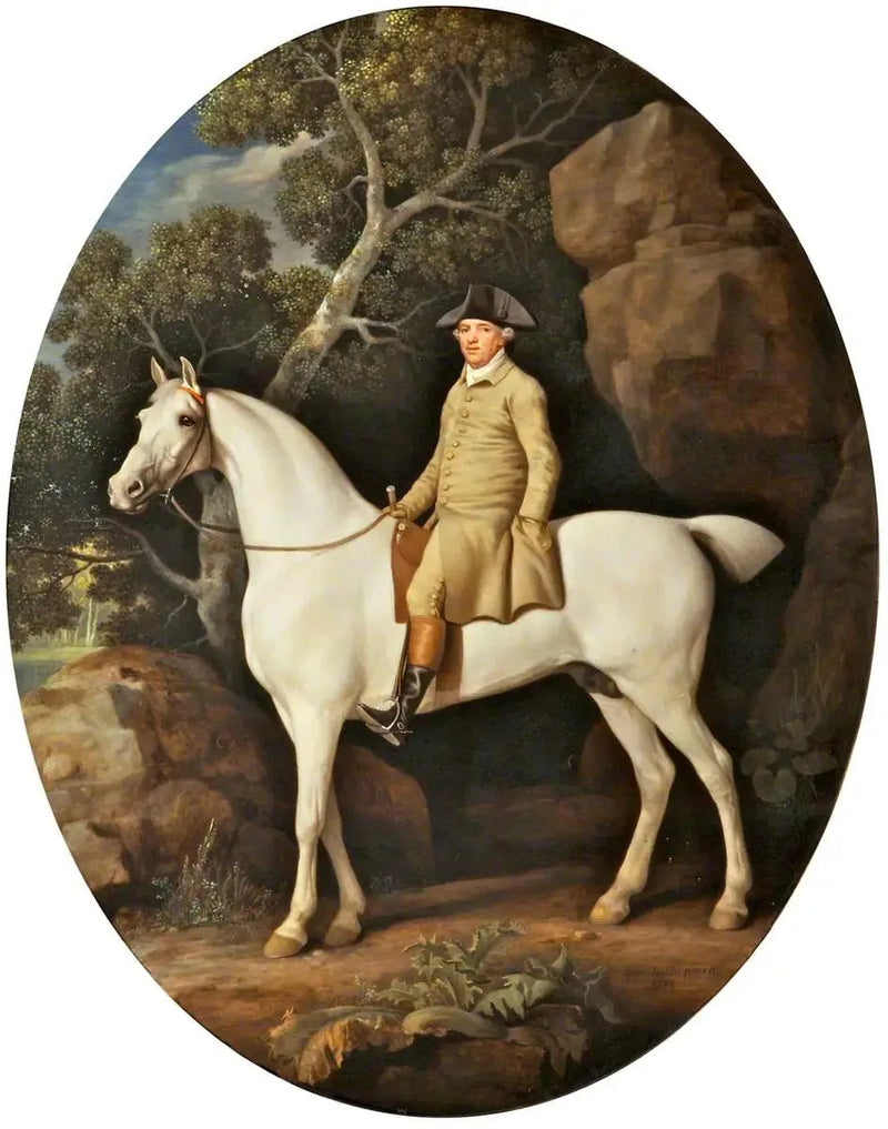 Itsekuvaus valkoisella metsästäjällä - George Stubbs