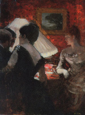 Valaisimen ympärillä - Giuseppe De Nittis