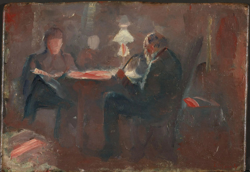 Parafiinilampun ympärillä - Edvard Munch