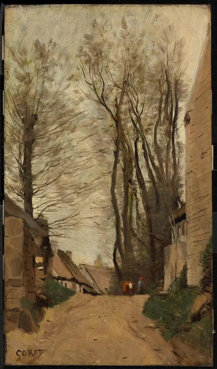 Auvers - Laskeva katu - Jean-Baptiste Camille Corot