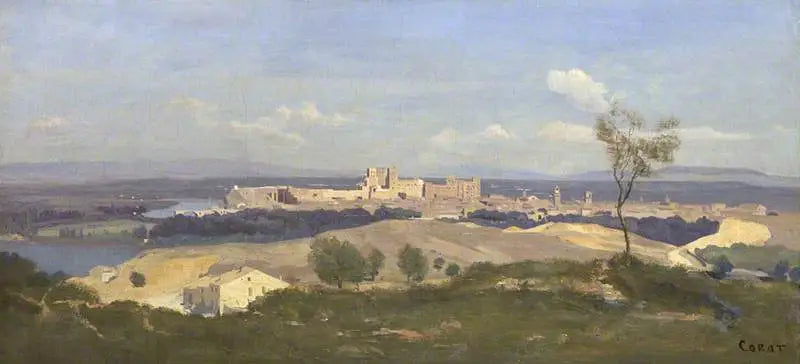 Avignon, näkymä Viileneuve-lès-Avignonista - Jean-Baptiste Camille Corot