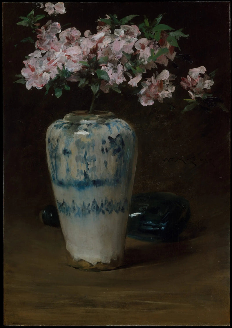 Azalée rose — Kiinalainen maljakko - William Merritt Chase